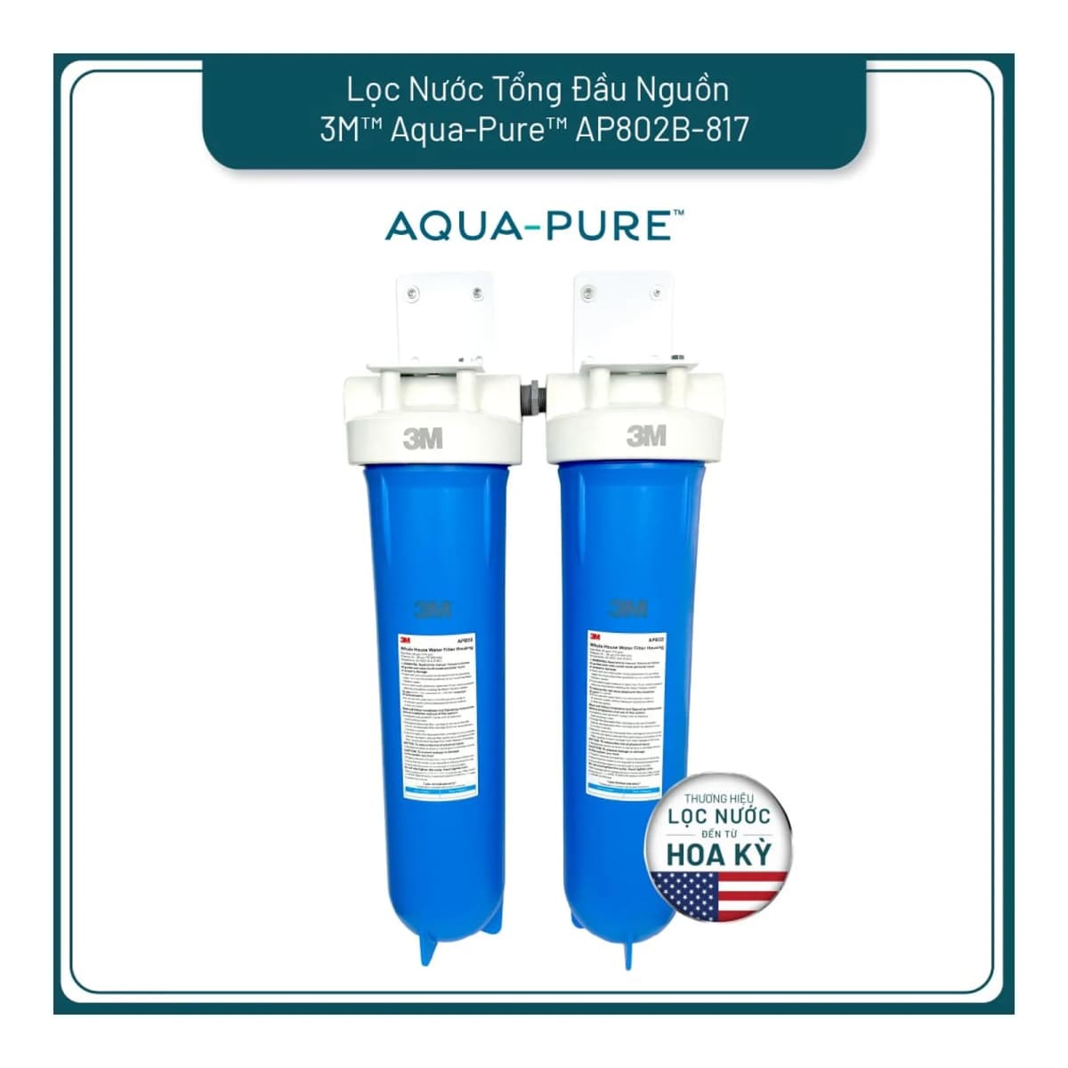 Máy Lọc Nước Tổng Đầu Nguồn Cao Cấp 3M™ Aqua-Pure™ AP802B-817 chính hãng 3M Aqua-Pure