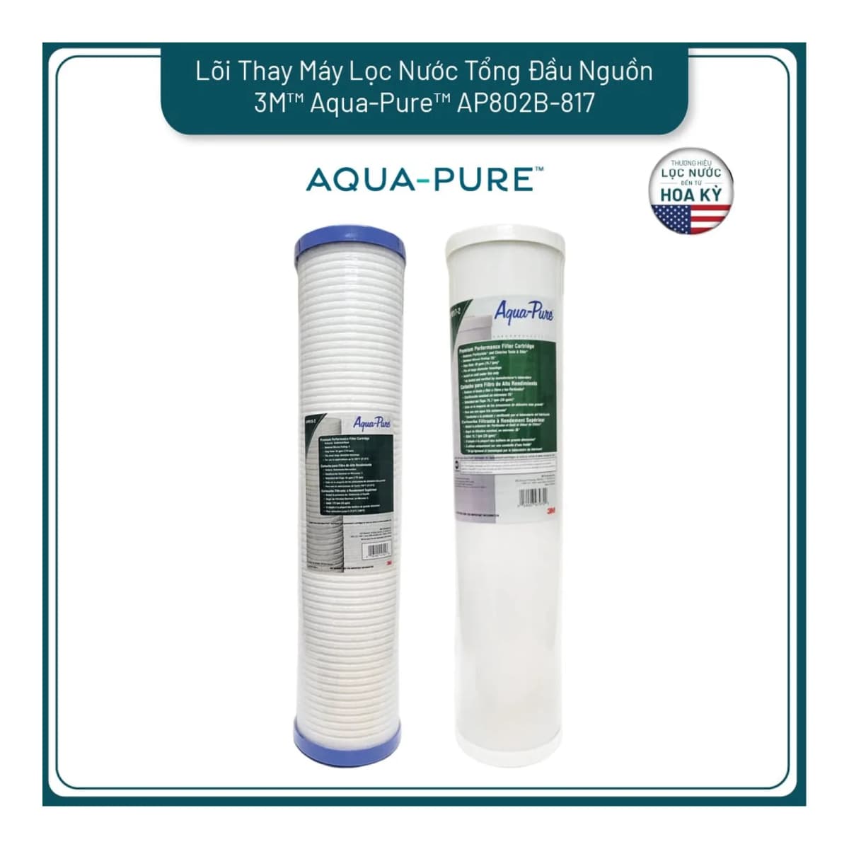 Lõi Thay Cho Máy Lọc Nước Tổng Đầu Nguồn 3M™ Aqua-Pure™ AP802B-817 (Mã AP817-2 & AP810-2) chính hãng 3M Aqua-Pure